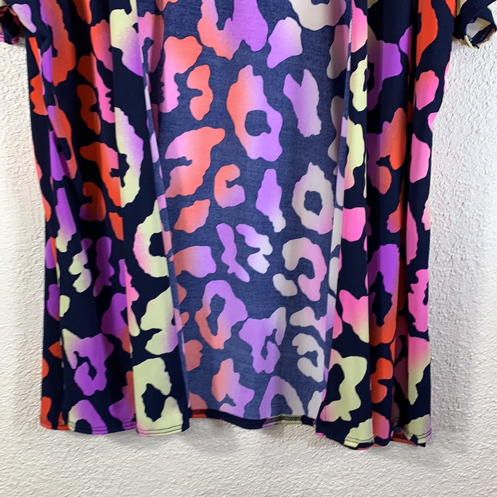 Swim Wear Cardigan Top M Bathing Suit Coverup Top Purple Black NWT Polyester - Picture 2 of 11